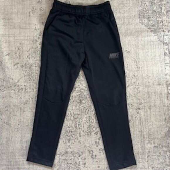 🧡3/15 Nike Dri-Fit Black Athletic Sweatpants Drawstring Youth M - Picture 1 of 9